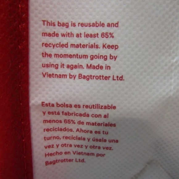 Lululemon Small Reusable Shopping Tote Bags Red Lot of 5 NWOT - Picture 8 of 11